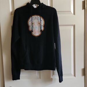 Obey Black Hoodie with Multicolor Skull Design